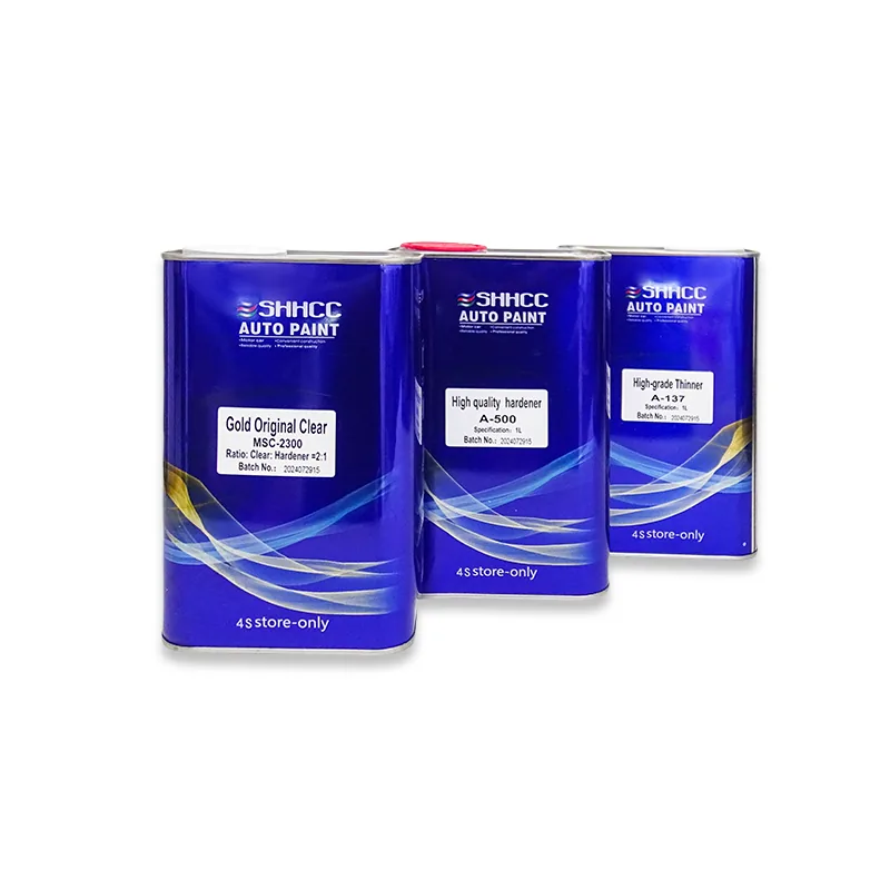 SANHE 2K clear coat hardener and thinner can set for car refinish